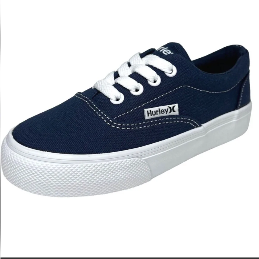 Hurley Boys Canvas Low Top Sneakers. Navy Blue. Size 12. New In Box